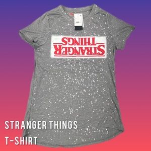BRAND NEW Netflix Stranger Things Upside Down Spotted Logo Tee Women's Small